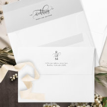 Elegant White Wedding Script and Monogram