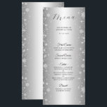 Elegant Winter snowflakes Wedding Menu<br><div class="desc">Elegant Winter snowflakes Wedding Menu</div>