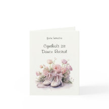 Elegante 1ᵉʳ Ballet Dance Invitación Recital