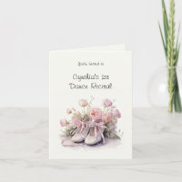 Elegante 1ᵉʳ Ballet Dance Invitación Recital