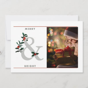 Elegante 1 Navidades de fotos merry y brillantes