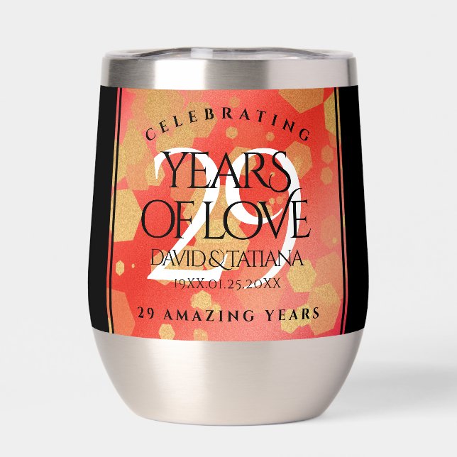 Elegante 29° Aniversario del Boda de Garnet (Trasero)