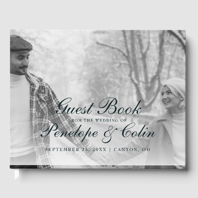 Elegante 2 Libro de Bodas de la Biblioteca de Foto (Anverso)