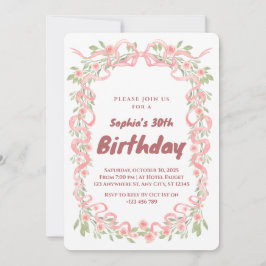 Elegante 30.ª invitación a la fiesta de cumpleaños