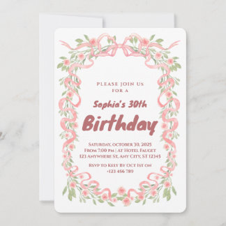 Elegante 30.ª invitación a la fiesta de cumpleaños