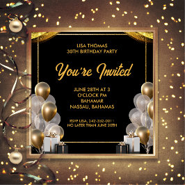 Elegante 30.ª invitación a la fiesta de cumpleaños