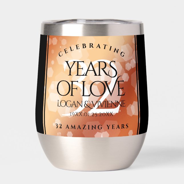 Elegante 32° Aniversario del Boda de Bronce (Trasero)