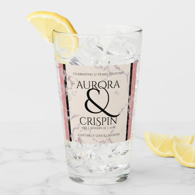 Elegante 37° Aniversario del Boda de Alabastro (Anverso (hielo))