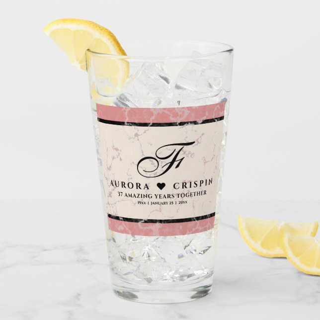 Elegante 37° Aniversario del Boda de Alabastro (Anverso (hielo))