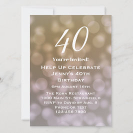 Elegante 40.ª Invitación por su cumpleaños