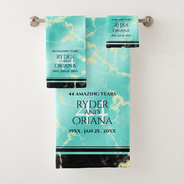 Elegante 44º Aniversario de Boda Turquesa (In situ)