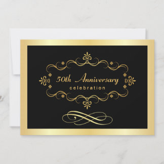 Elegante 50º aniversario - Invitaciones a negociac
