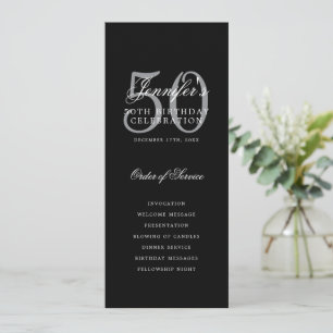 Elegante 50.º programa de fiesta de cumpleaños Pla