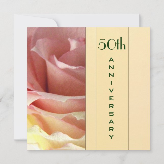 Elegante 50° aniversario Invitación (Anverso)