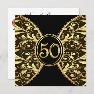 Elegante 50 años o invitación de cumpleaños