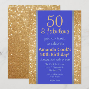 Elegante 50 y fabulosa invitación a los 50 años