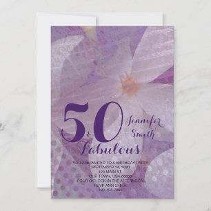 Elegante 50 y fabulosa invitación al cumpleaños de