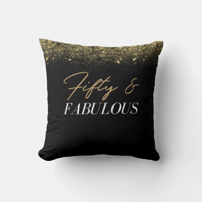 Elegante 50 y fabuloso negro, Cojín decorativo de  (Anverso)