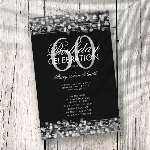 Elegante 60º Programa de Fiesta de Cumpleaños Plat