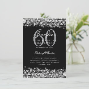 Elegante 60º Programa de Fiesta de Cumpleaños Plat