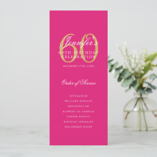 Elegante 60.º Programa de Fiesta de Cumpleaños de