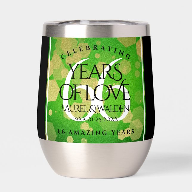 Elegante 66º aniversario del Boda Titanita (Trasero)