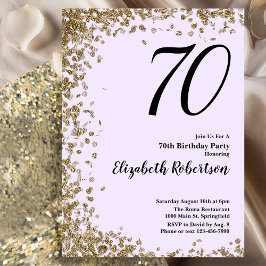 Elegante 70.ª Invitación a los cumpleaños