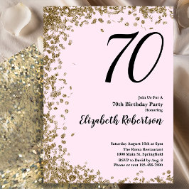 Elegante 70.ª Invitación de cumpleaños Secuencias