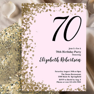 Elegante 70.ª Invitación de cumpleaños Secuencias 