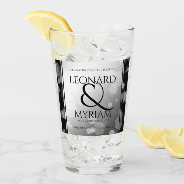 Elegante 70° Aniversario del Boda Platino (Anverso (hielo))