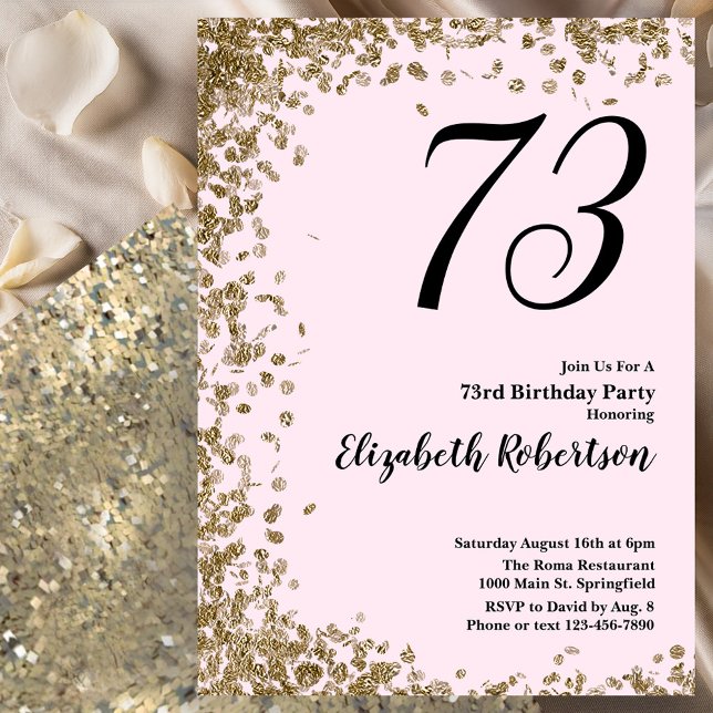 Elegante 73.ª Invitación de cumpleaños Secuencias  (Subido por el creador)