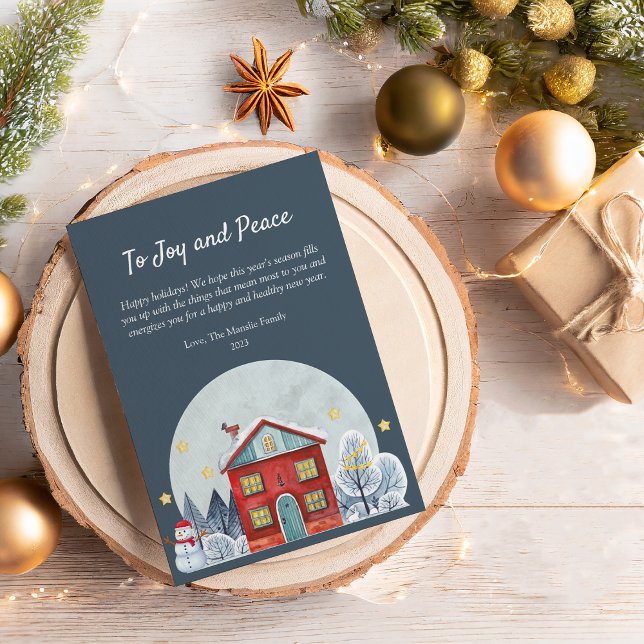 Elegante a la Alegría y la Paz Navidad Plana (Subido por el creador)