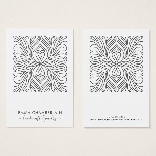 Elegante Abstract Floral Motif (Anverso y reverso)
