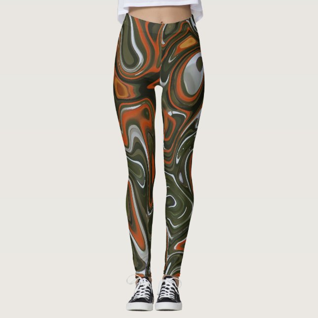 Elegante Abstrakte Muster Leggings  (Anverso)