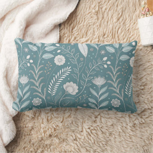 Elegante acento de arte floral 13" x almohada lumb