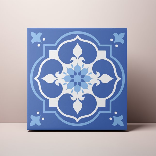 Elegante acento de flor azul Azulejo (Subido por el creador)