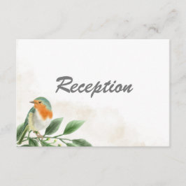 Elegante acuarela Bird Floral Wedding Recepción