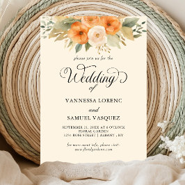 Elegante acuarela Bohemia Invitación a la boda