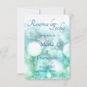 Elegante Acuarela Copo de Nieve Reserva la fecha