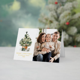 Elegante acuarela de árbol de Navidad