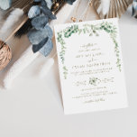 elegante acuarela eucalipto invitación a la boda<br><div class="desc">El diseño de un eucalipto de color verde acuático es perfecto para bodas de primavera y verano. Los detalles del texto y los colores se pueden personalizar para que coincidan con los colores del tema boda.</div>