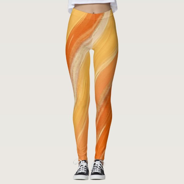 Elegante acuarela Feliz Leggings de Halloween (Anverso)