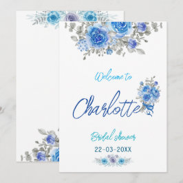 Elegante acuarela Floral Bridal Shower Invitación