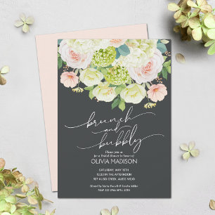 Elegante acuarela Floral Bridal Shower Invitación