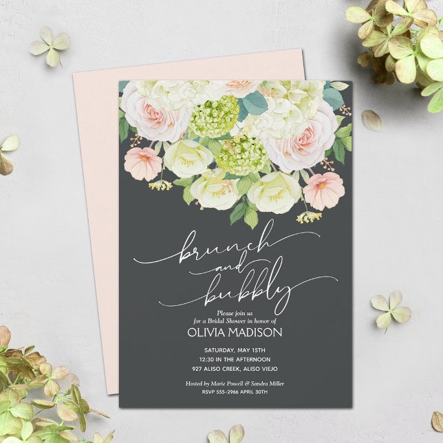 Elegante acuarela Floral Bridal Shower Invitación (Subido por el creador)