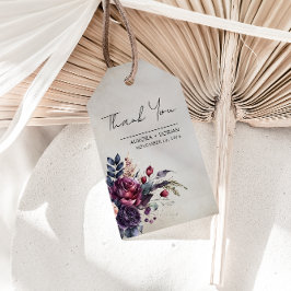 Elegante acuarela floral etiqueta de agradecimient