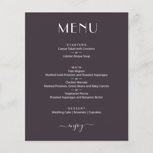 Elegante acuarela Floral Presupuesto Menú Boda (Frente)