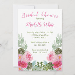 Elegante acuarela floral rosa