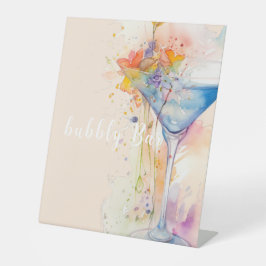 elegante acuarela floral Señal de ducha de novia