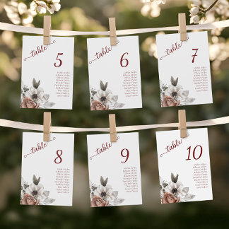 Elegante acuarela Florals - Tarjeta de asiento par